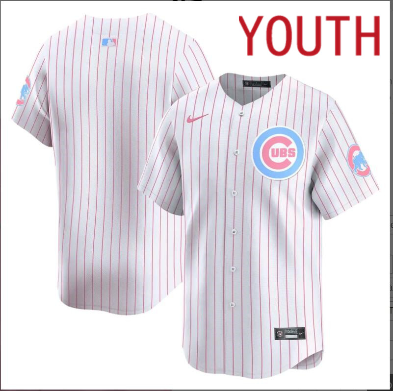 Youth Chicago Cubs blank  with red strips 2024 Nike MLB jersey